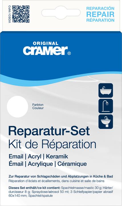 Produktbild Cramer Reparatur-Set für Keramik, Email und Acryl (Reinweiss)