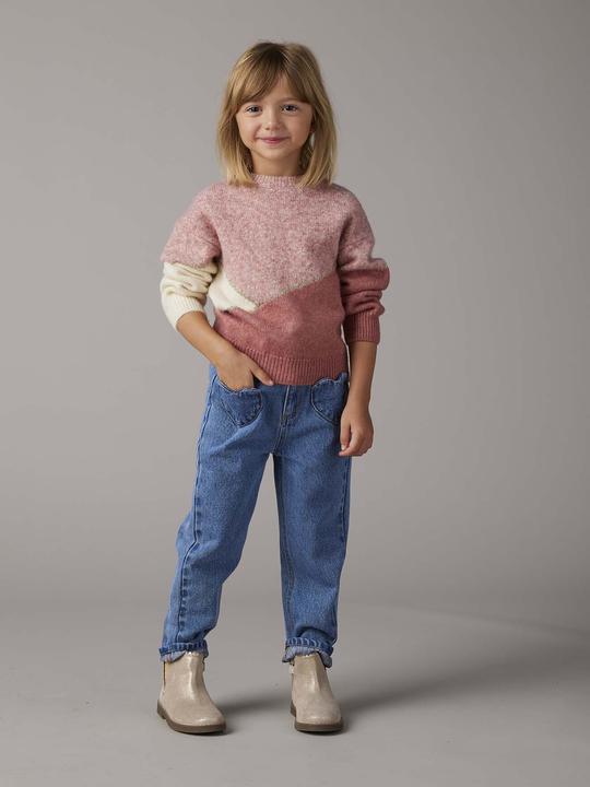 Produktbild Vertbaudet Mädchen Paperbag-Jeans mit Herz-Taschen (116)