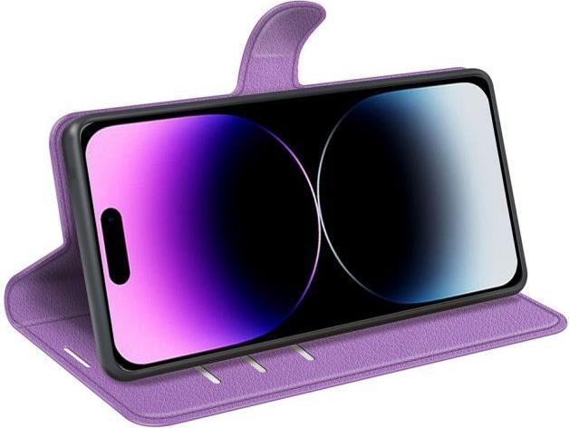 Produktbild MU Classic Litchi Leder Bookcover Series (Apple iPhone 15 Pro)