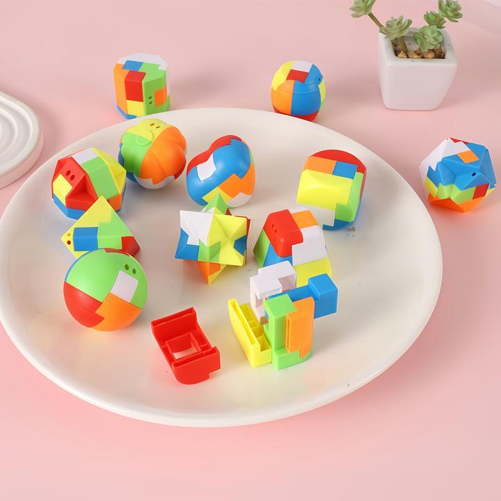 Actual product image Activity Board 6-tlg. bunte 3D-Puzzleblöcke Denksportaufgabe, Dekompression, Verwandlungsspielzeug-Set