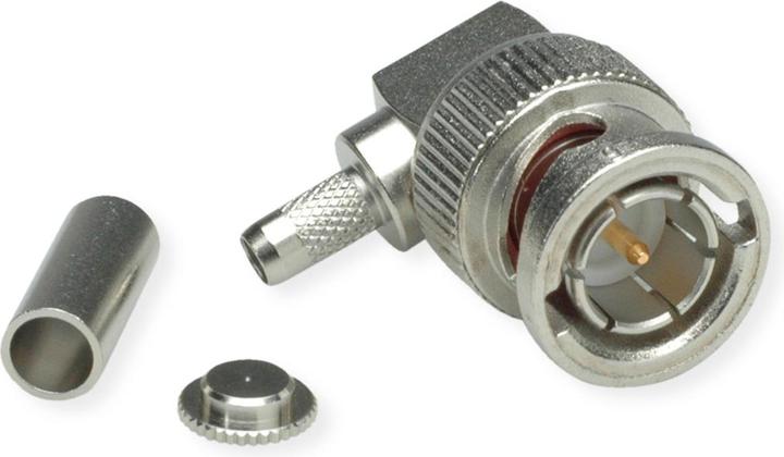 Produktbild Telegärtner BNC-Kabelwinkelstecker Crimp G13, G50 75 Ohm, löt/crimp, A0504, G13 (0.4/2.5)