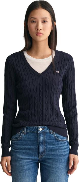 Produktbild GANT Stretch Cotton Cable V-Neck (L)