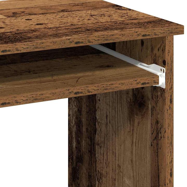 Produktbild VidaXL Schreibtisch mit Regal Altholz-Optik 84x40x78cm Holzwerkstoff Bürotisch