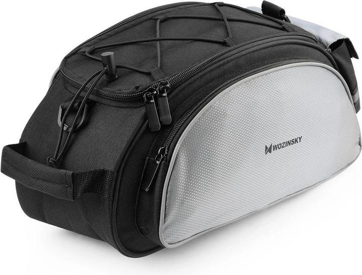 Wozinsky bike carrier bag with shoulder strap 13l black (WBB1BK) (13 l, Gepäckträgertasche)
