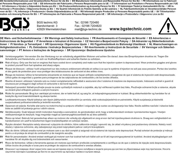 Produktbild BGS Hydraulikzylinder-Werkzeug-Satz mit Zugspindeln für Diesel-Injektoren-Auszieher 17 t