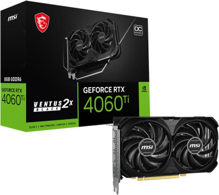 Image du produit MSI GeForce RTX 4060 Ti VENTUS 2X E1 OC (8 Go)