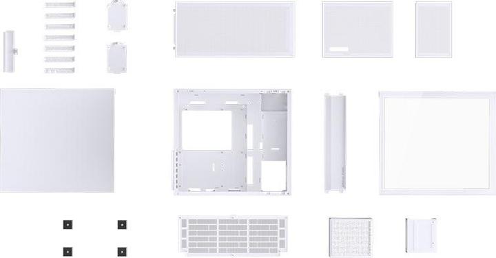 Actual product image Jonsbo D41 MESH White (mATX, DTX, Mini-ITX, ATX)