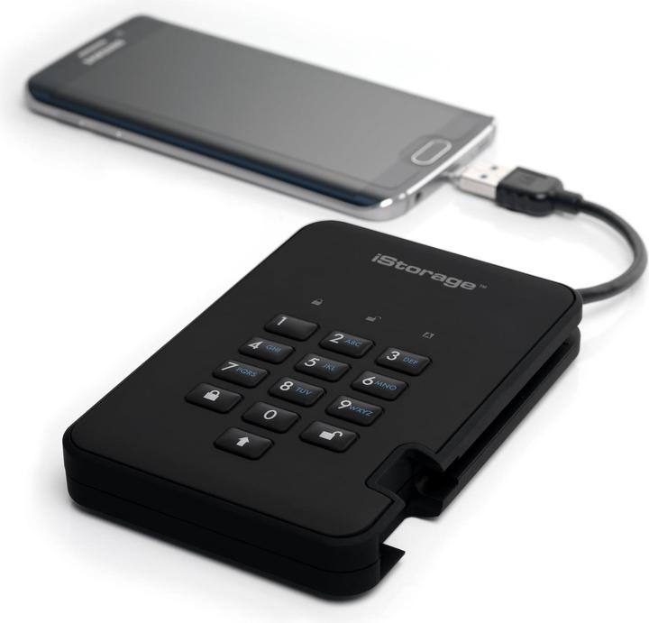 Produktbild iStorage diskAshur² - Festplatte - verschlüsselt - 5 TB - extern (tragbar) (5 TB)
