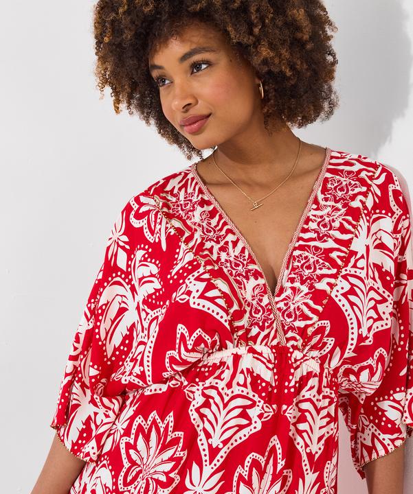 Actual product image Joe Browns Batwing Sleeve Wrap Front Tassel Tunic Dress (44)