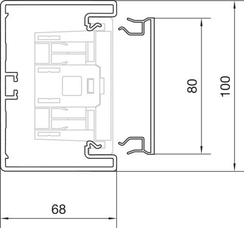 Produktbild Hager BR6510019016, Weiss, Polyvinylchlorid (PVC), 2 m, 68 mm, 100 mm (200 cm)