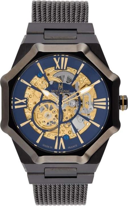 Montignac Automatische Uhr Octagon (Skeleton-Uhr, 44 mm)