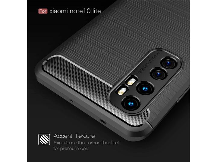 Produktbild Screenguard Xiaomi Mi Note 10 Lite Hülle Carbon Brushed Soft TPU (Xiaomi Mi Note 10 Lite)
