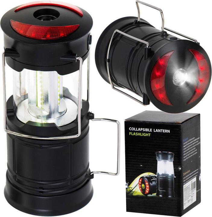Produktbild Ikonka Camping Taschenlampe Reise Licht für Zelt Camping 3in1 batteriebetrieben