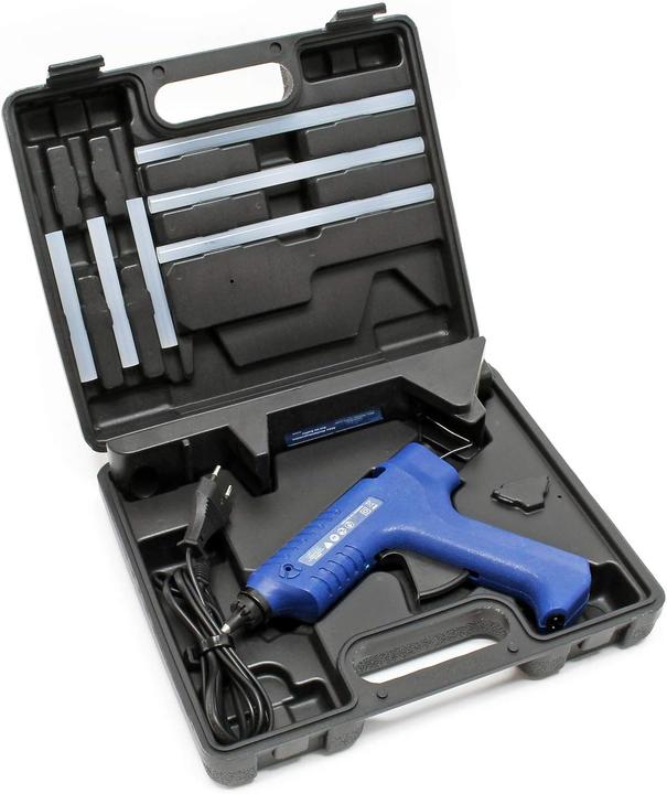 Immagine prodotto Wiltec Pistolet à colle chaude Kit 80W Station de chauffage Bâtons de colle Bricolage Artisanat Coffret