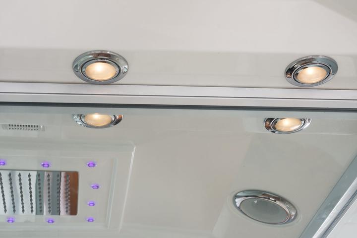 Image du produit Home Deluxe Douche à vapeur avec cascade et hammam LUXUS XL, 120x90 cm - Blanc