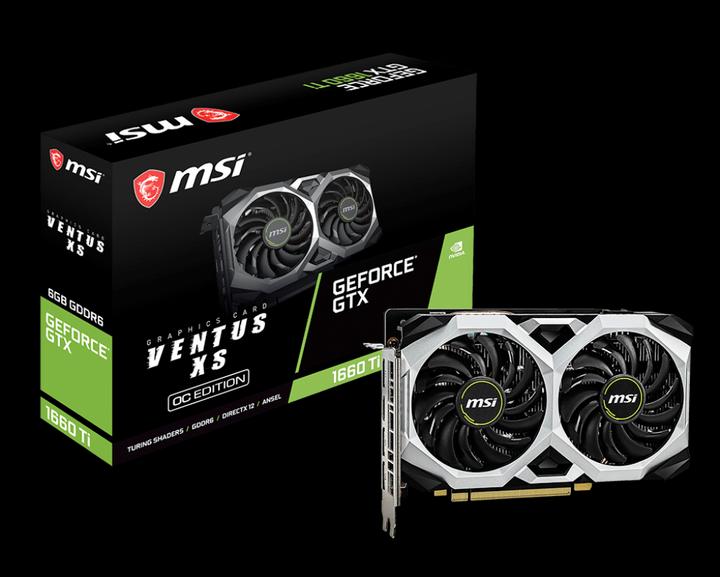 Produktbild MSI GeForce GTX 1660 TI VENTUS XS 6G OC (6 GB)