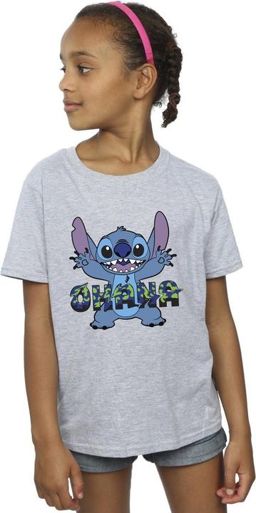 Immagine prodotto Disney Lilo And Stitch Ohana Blue Glitch Maglietta Ragazze (128)