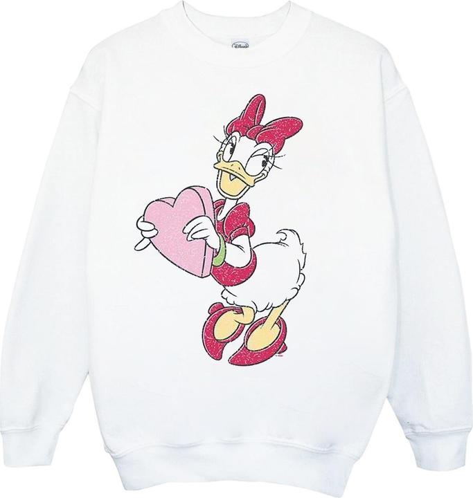 Disney Daisy Duck Love Heart Sweatshirt (M)