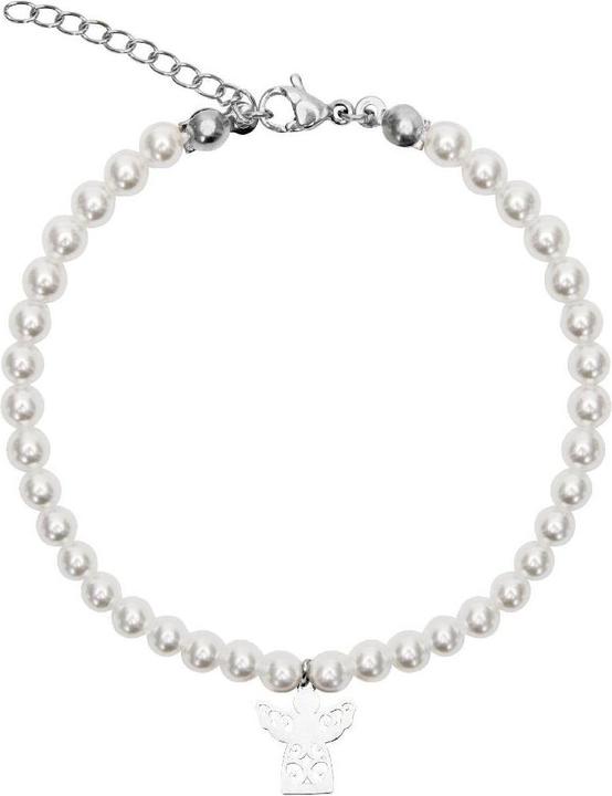 Crystals Perlenarmband,Schutzengel.607022 (17 cm, Edelstahl)