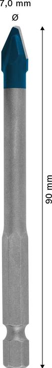 Image du produit Bosch Professional Zubehör Foret EXPERT HEX-9 HardCeramic, 7 x 90 mm (7 mm)