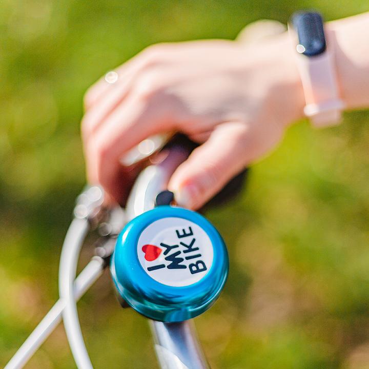 Image du produit Forever Light Sonnette de vélo J'aime mon vélo bleu