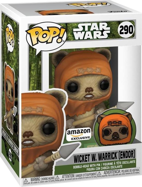 Produktbild Funko POP! Star Wars Return of the Jedi Wicket W. Warrick (Endor) + Pin Exclusive