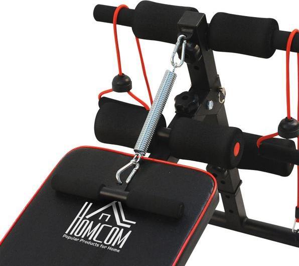 Image du produit Homcom Banc de Sit Up abdominal, réglable, 137,5x55,5x50-68cm capacité de charge 120 kg