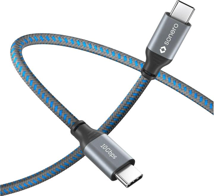 Actual product image Sonero USB cable USB C - USB C 1 m (1 m, USB 3.2 Gen 2)