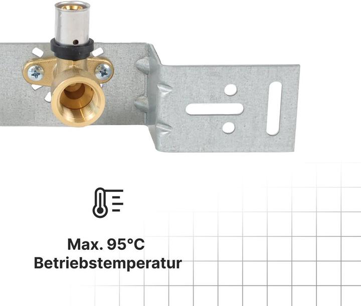 Produktbild Sanpro THPRESS Pressfitting Einzelwandscheibe + Montageplatte abgewinkelt, Größe 20x2, Abmessung 73 - 153 m (Pressverbindung)
