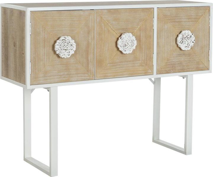 DKD Home Decor Console White Metal Fir 120 x 35 x 90 cm (120 x 35 x 90 cm)