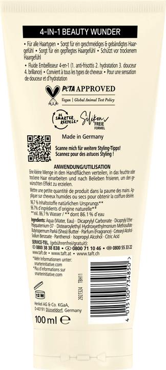 Image du produit Taft Gel capillaire Hair Wonders 4in1 Fluid 100 ml (Gel coiffant, 100 ml)