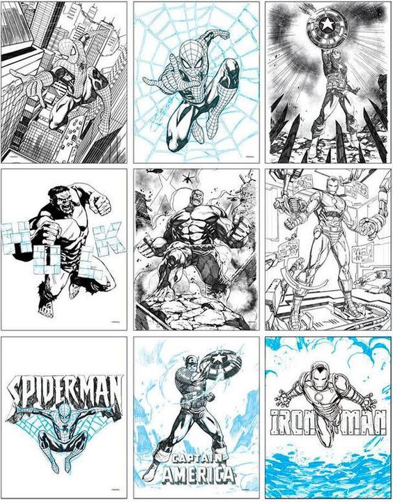Produktbild Papierwaren-Set The Avengers Blau