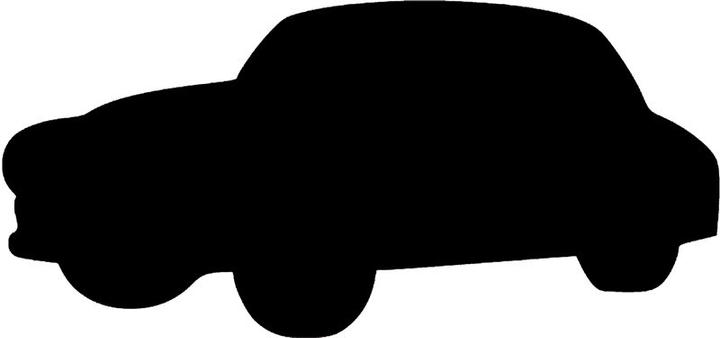 Silhouette de voiture (Tableau noir, 49 x 24 cm)
