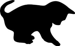 Image du produit Securit Silhouette Cat (Tableau noir, 46 x 29 cm)