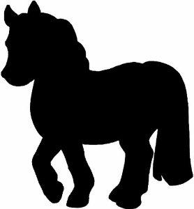 Silhouette Horse (Tableau noir, 27 x 36 cm)