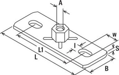 Image du produit Fischer Plaque de base GPL Longueur 120 mm Largeur 40 mm Épaisseur 4,0 mm Acier galvanisé galvanisé v (M10)