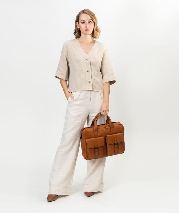 Actual product image Farmhood Memphis briefcase leather 39 cm laptop compartment (15.40")