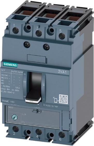 Actual product image Siemens Circuit breaker 3VA1 ICU=36kA 3pole