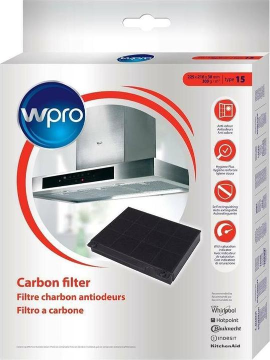 Image du produit WPRO Filtre à charbon actif 481248048145, AMC027, Mod. 15, CHF15/1 484000008575