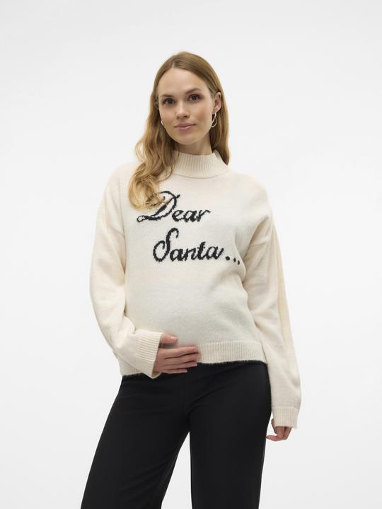 Actual product image Mamalicious Regular fit High neck Ribbed cuffs Raglan sleeves Carrier bag Knitted jumper (XL)