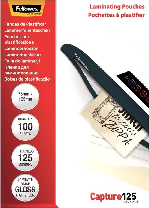 Fellowes Capture 125, 75x105mm (ID card format, 100 Piece, 125 µm)