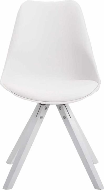 Actual product image Swisshandel24 Set of 4 Toulouse faux leather white Square