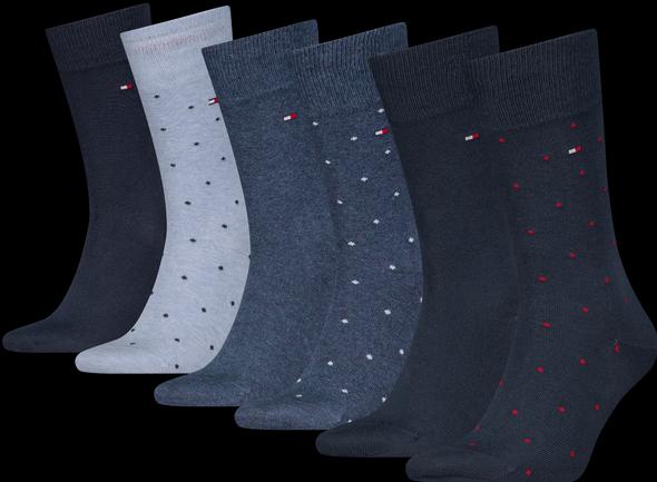 Actual product image Tommy Hilfiger Men Sock 6p Dot (pack of 6, 43 - 46)
