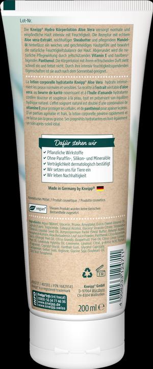 Produktbild Kneipp Hydro Körperlotion Aloe Vera (Körpercreme, 200 ml)