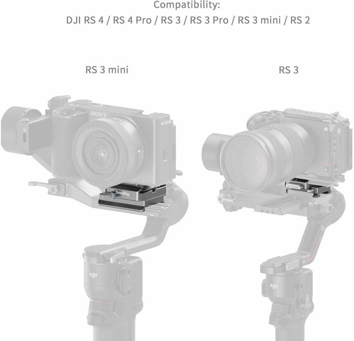 Actual product image SmallRig HawkLock H38 Arca-Swiss Quick Release Plate for DJI Stabilisers 4639 (Gimbal mounting plate)