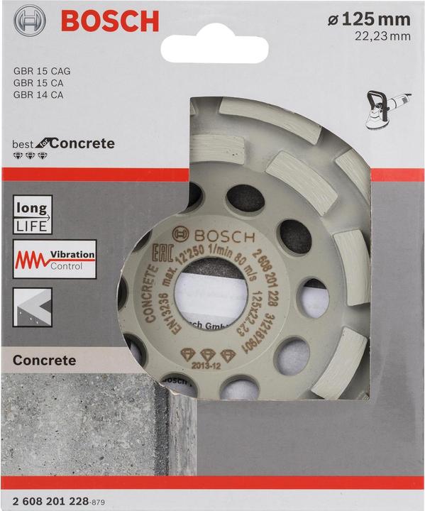 Produktbild Bosch Professional Zubehör Diamanttopfscheibe Best for Concrete 125 x 22,23 x 4,5 mm (Grob)