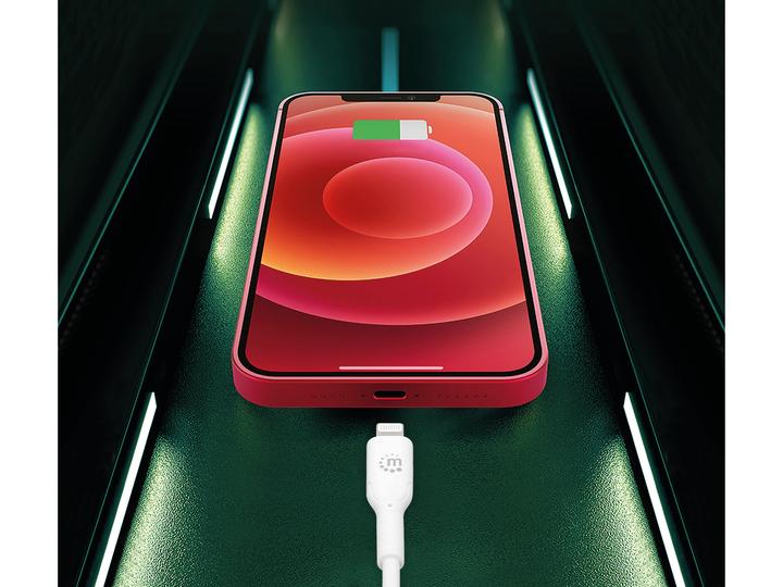 Actual product image Manhattan USB-C to Lightning Sync/Charging Cable (0.50 m, USB 4.0)