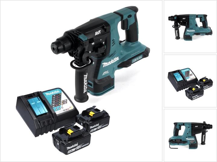 Produktbild Makita DHR 280 RG Akku Bohrhammer 36 V ( 2x 18 V ) 2,8 J SDS-plus Brushless + 2x Akku 6,0 Ah + (Akkubetrieb)