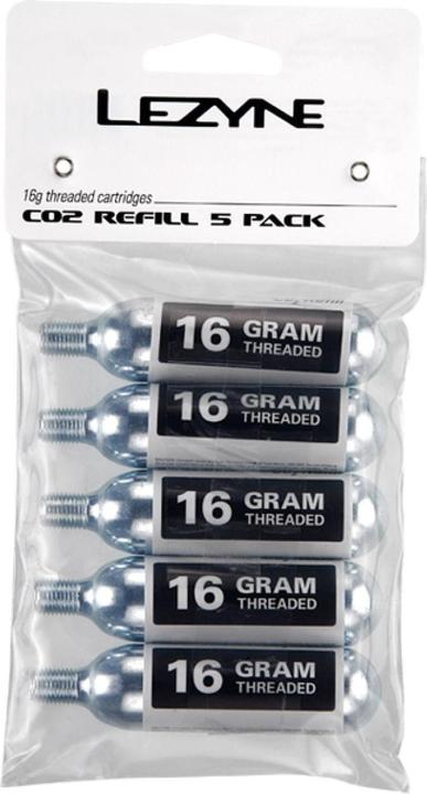 Lezyne Cartridges CO2 16g (5 pcs) (Replacement CO2 cartridges)