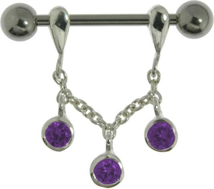 Immagine prodotto Bijouteria Piercing petto (Acciaio chirurgico 316L, Vetro (di orologio), Argento 925)